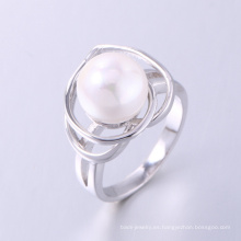 Anillo de compromiso de la perla estilo coreano anillo de dedo de perla de nuevo diseño
